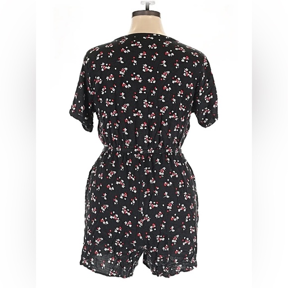 Torrid Black Romper with Floral Accents - Picture 2 of 12